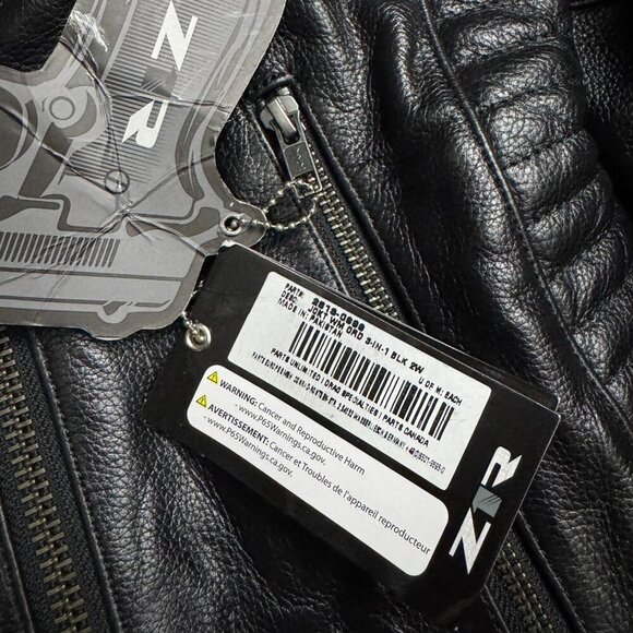 Z1R Genuine Leather Motorcycle Biker Zip-Off Sleeves Vest Bomber Jacket NWT 3XL - Picture 5 of 8